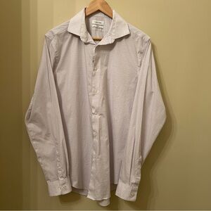 Calvin Klein Men's Dress Shirt, Steel+SlimFit, Stretch, Wrinkle Free, Size Large